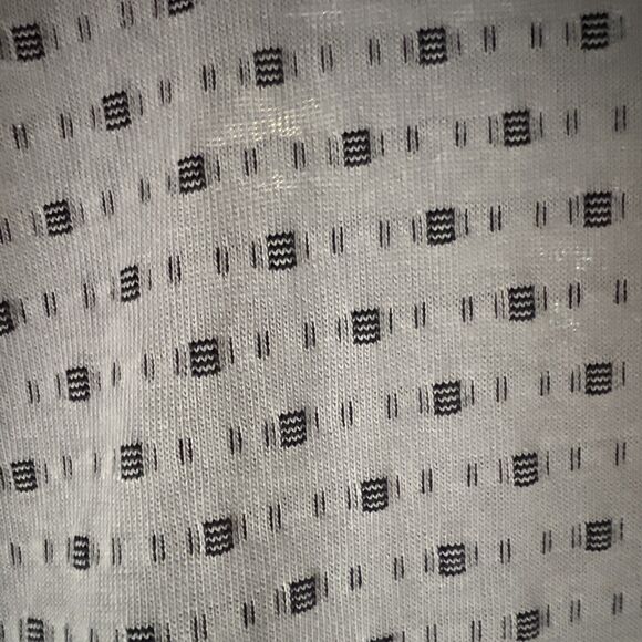 Vtg Yves Saint Laurent Polo Shirt Men's Sz M 100% Cotton Blue Gray Geometric - Picture 13 of 16